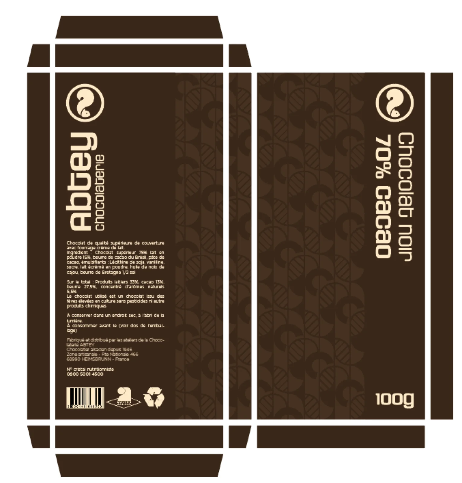 Abtey — Patron de découpe — Packaging